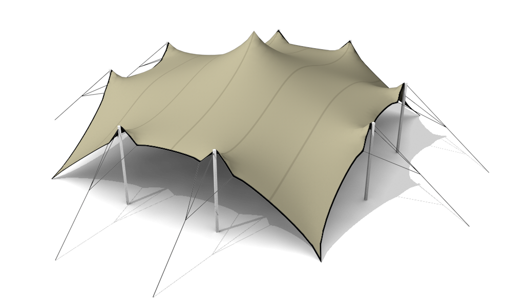 10x9m Stretch Tent Sandstone/Beige